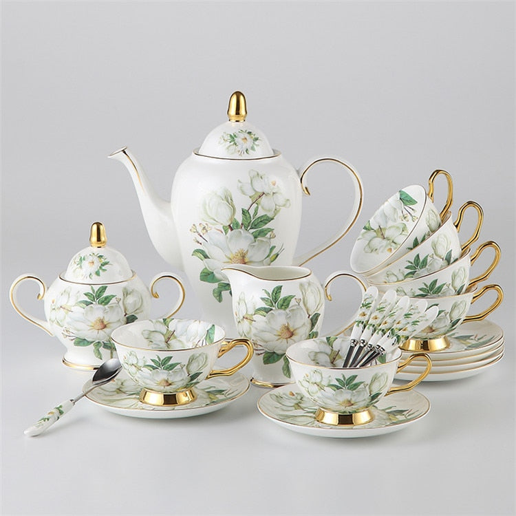 Floreziya Ceramic Bone China Tea/Coffee Set - Venetto Design Full Set Venettodesign.com