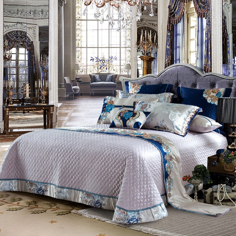 Kaleyra Silver Golden Silk Satin Cotton Duvet Cover Set Duvet Cover Set - Venetto Design Venettodesign.com