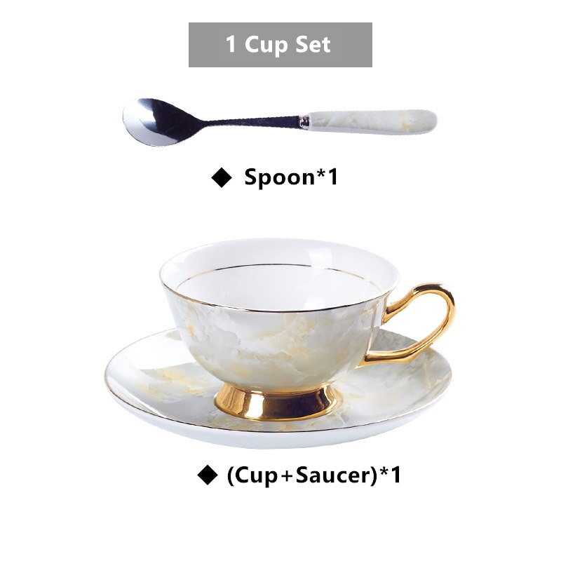 Romolo Marbling Porcelain Bone China Tea/Coffee Set - Venetto Design Venettodesign.com
