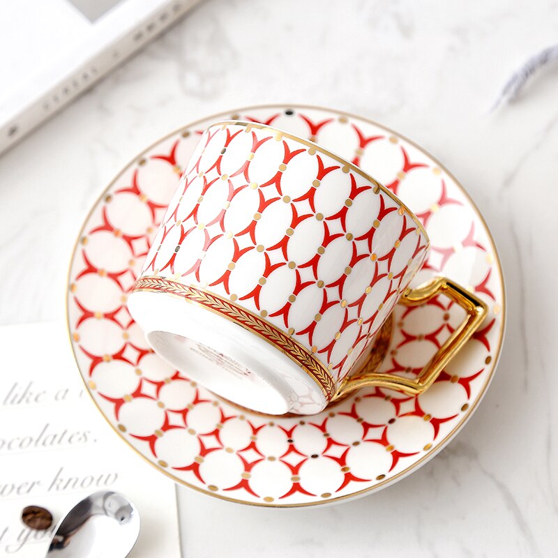 Arkanola Gold Inlay Porcelain Bone China Tea/Coffee Set - Venetto Design Venettodesign.com