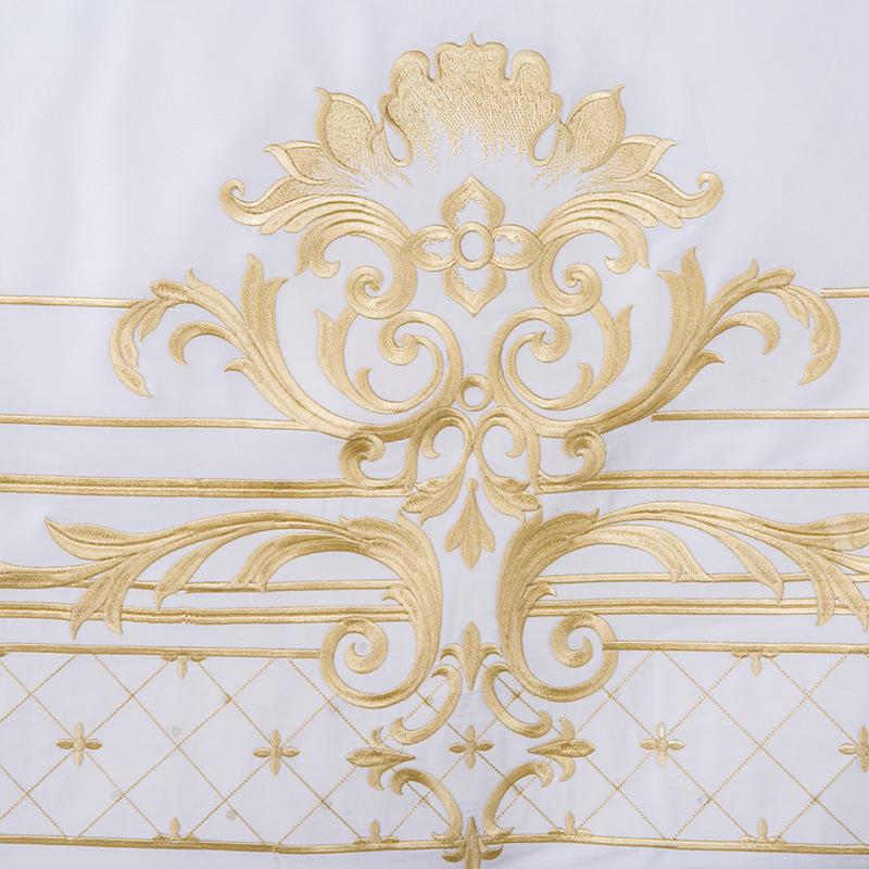 DeLuxxe White Egyptian Cotton Embroidery Duvet Cover Set Duvet Cover Set - Venetto Design Venettodesign.com