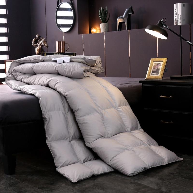 Bahiya Square Quilted Cotton Goose Down Filling Comforter Bedding - Venetto Design Venettodesign.com