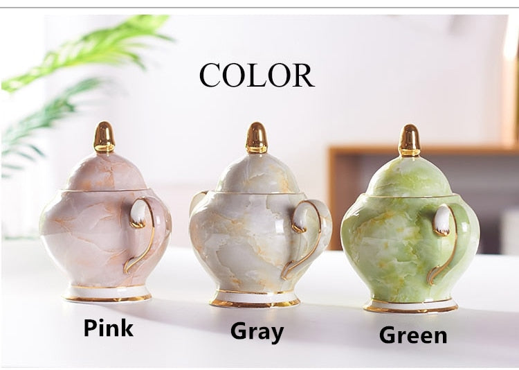 Romolo Marbling Porcelain Bone China Tea/Coffee Set - Venetto Design Venettodesign.com