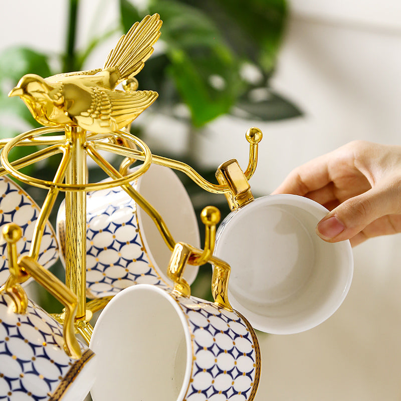 Arkanola Gold Inlay Porcelain Bone China Tea/Coffee Set - Venetto Design Venettodesign.com