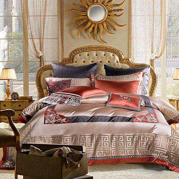 Oriental Jacquard Luxury Bedding Set (Egyptian Cotton)