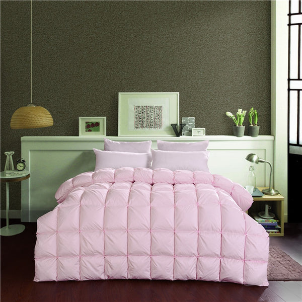 Shadiya Square Quilted Goose Down Cotton Filling Comforter Bedding - Venetto Design Venettodesign.com