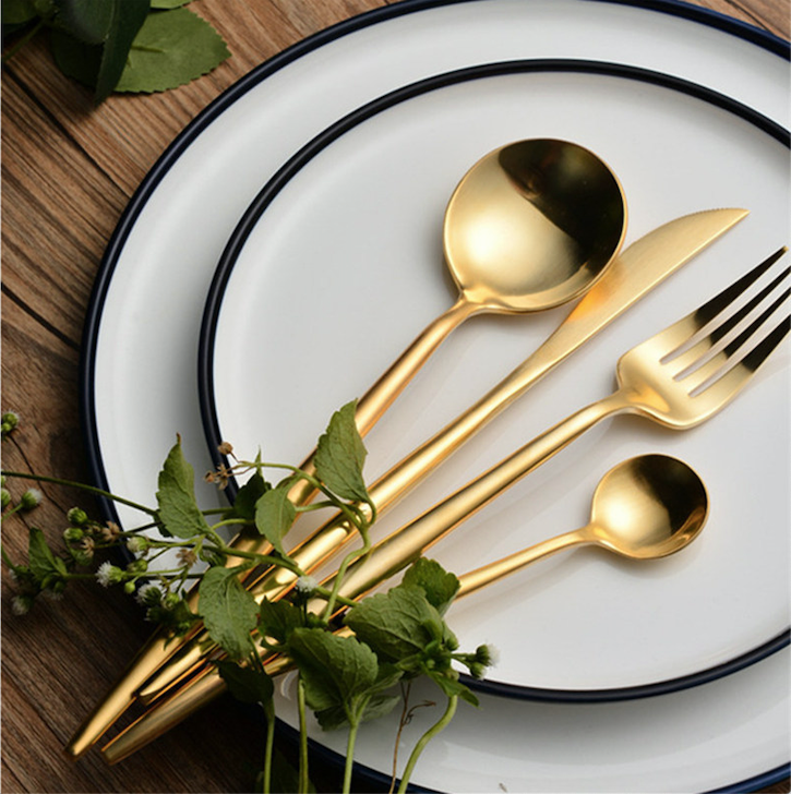Arya Gold Cutlery Set Cutlery - Venetto Design Venettodesign.com