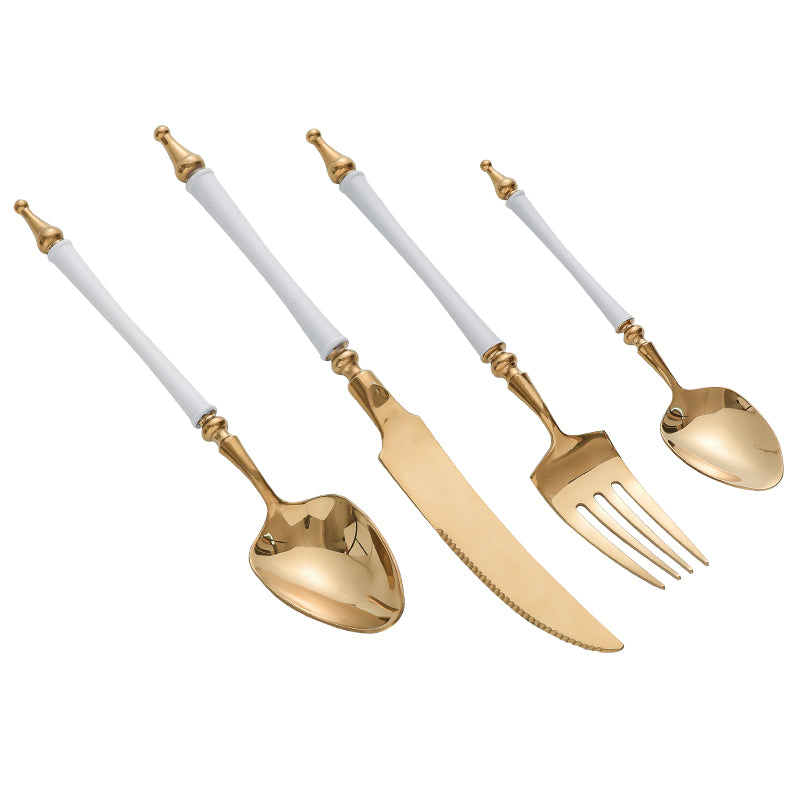 Xena Cutlery Set - Venetto Design White Gold / 24 Pieces Venettodesign.com