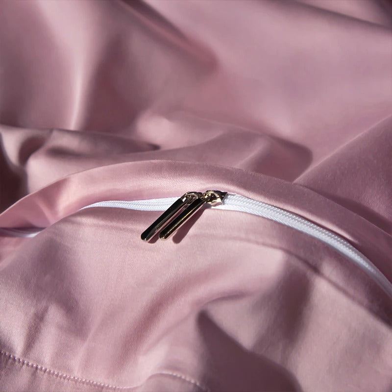 Lakibia Soft Pink Silky Soft Egyptian Cotton Bedding Set Duvet Cover Set - Venetto Design Venettodesign.com