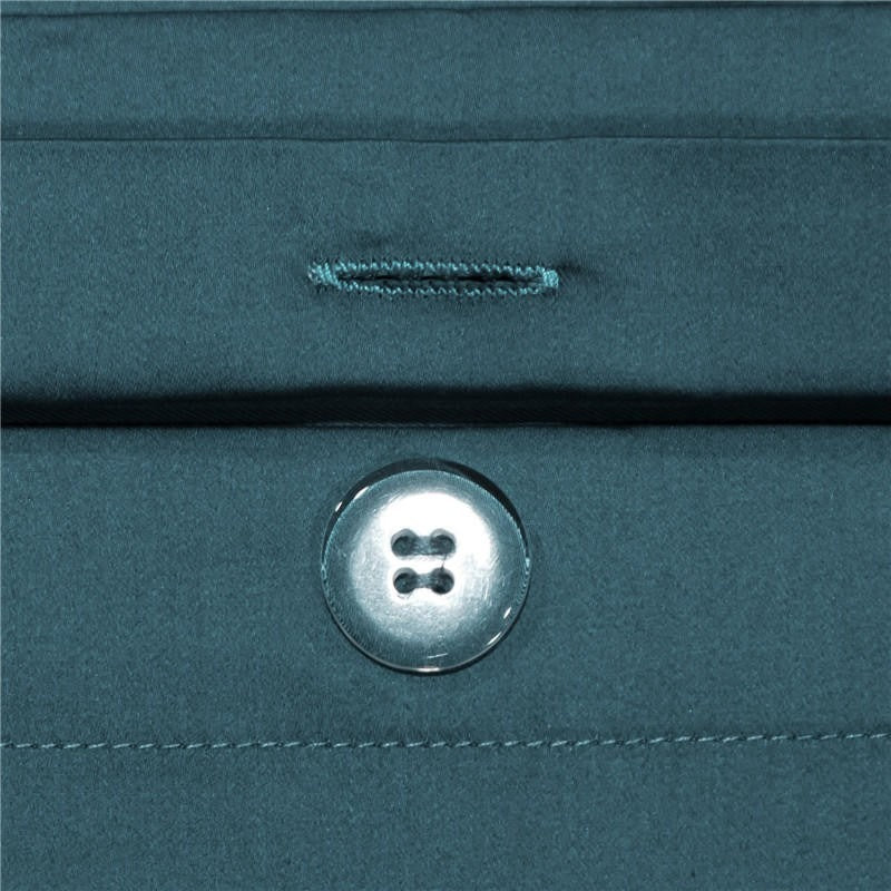 Anahi Teal Blue Embroidered Motif Border Egyptian Cotton Duvet Cover Set Duvet Cover Set - Venetto Design Venettodesign.com