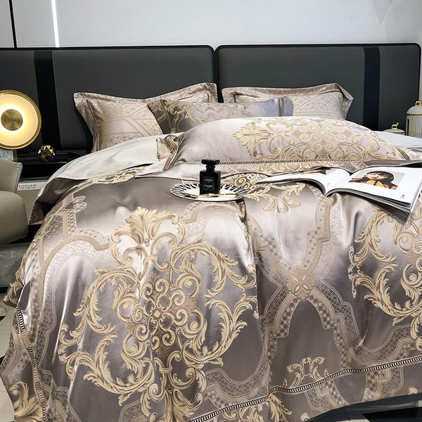 Comfortable Satin Jacquard Bedding Sets Bedding Sets Luxury Bedding Set Duvet Cover Bedspread