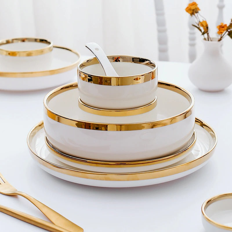 Legacy White Luxury Dinnerware Set Plate - Venetto Design Venettodesign.com