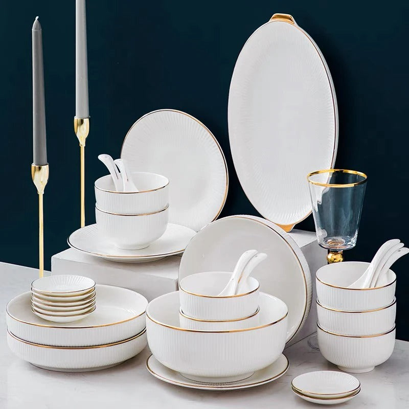 Ocula White Luxury Dinnerware Set Plate - Venetto Design Venettodesign.com