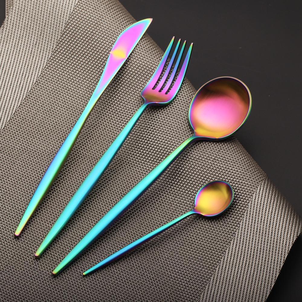 Arya Iridescent Cutlery Set Cutlery - Venetto Design 48 Pieces Set Venettodesign.com