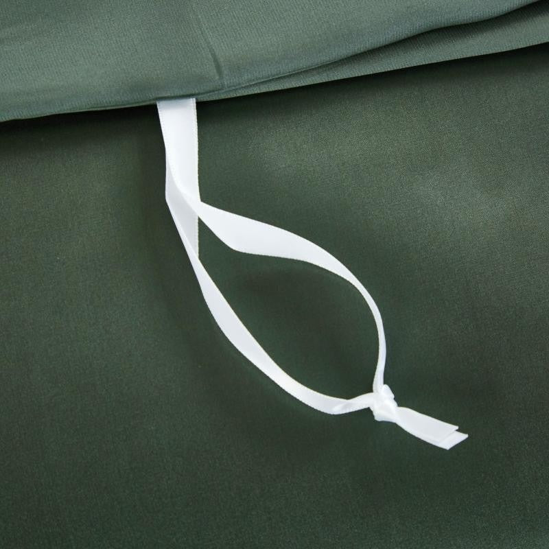 Eloise Rifle Green Luxury Pure Mulberry Silk Bedding Set Duvet Cover Set - Venetto Design Venettodesign.com