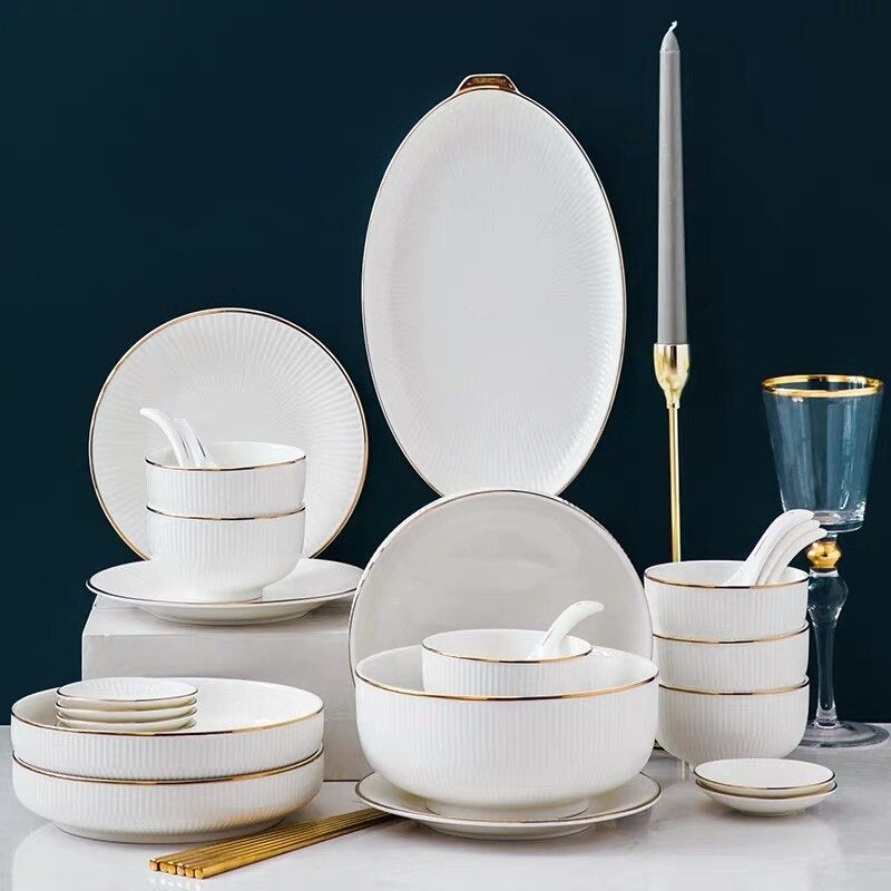 Ocula White Luxury Dinnerware Set Plate - Venetto Design Venettodesign.com