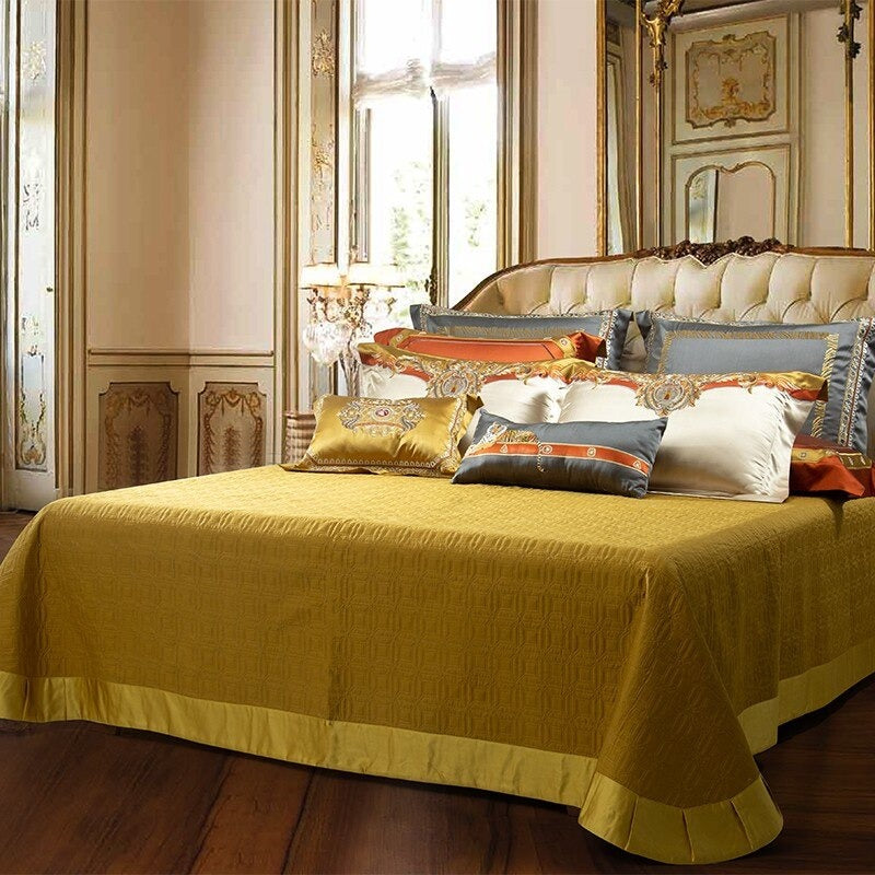 Skyler Opulent Embroidered Satin Bedding Set