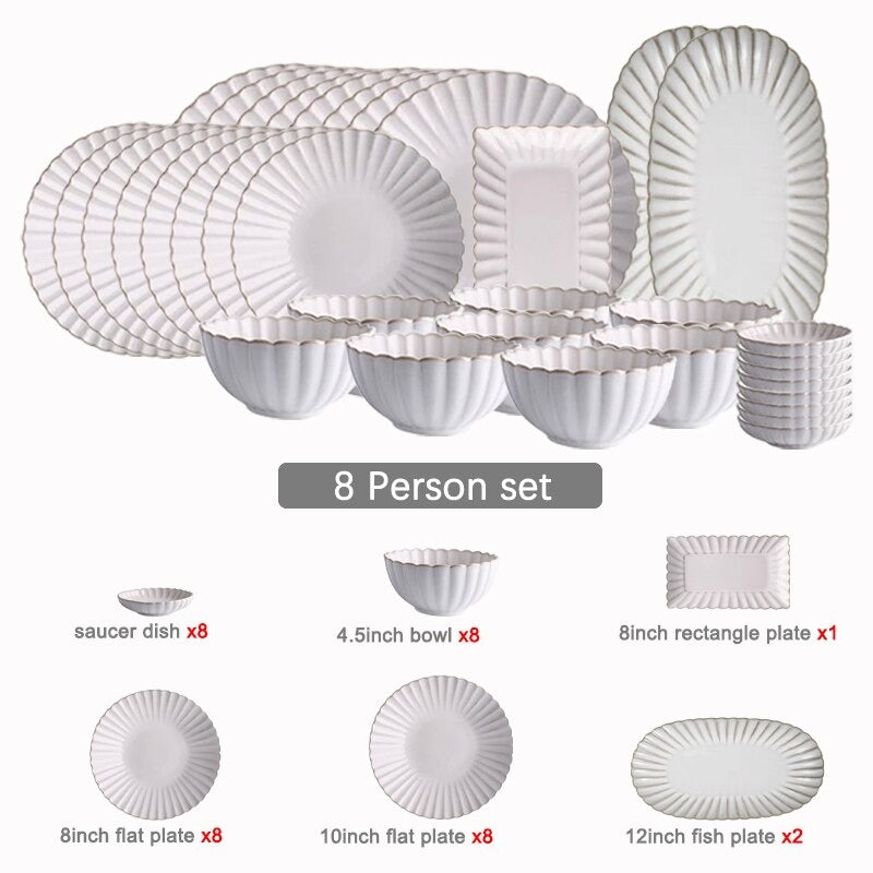 Tove Luxury Dinnerware Set Plate - Venetto Design 8 Person Set Venettodesign.com