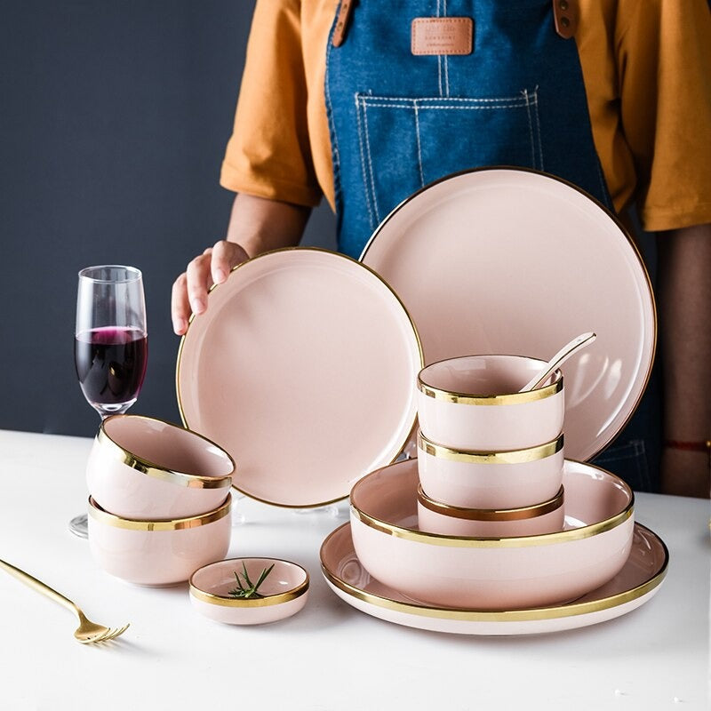 Felicity Pink Luxury Dinnerware Set Plate - Venetto Design Venettodesign.com