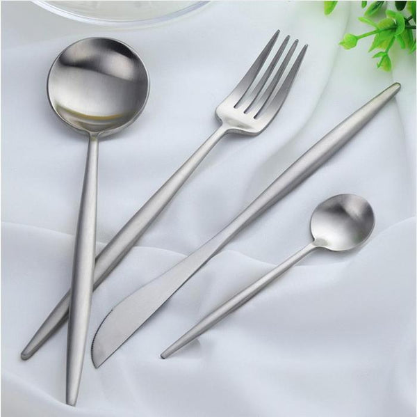 Arya Silver Cutlery Set Cutlery - Venetto Design 24 Pieces Set Venettodesign.com