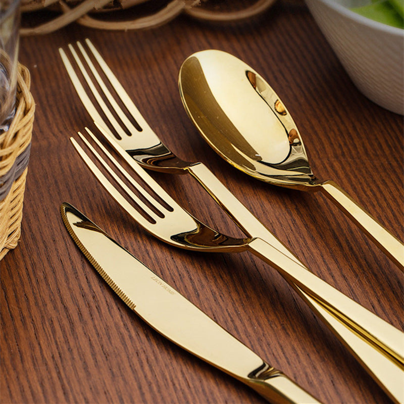 Daphne Stainless Steel Cutlery Set Flatware - Venetto Design 24 Pieces Venettodesign.com