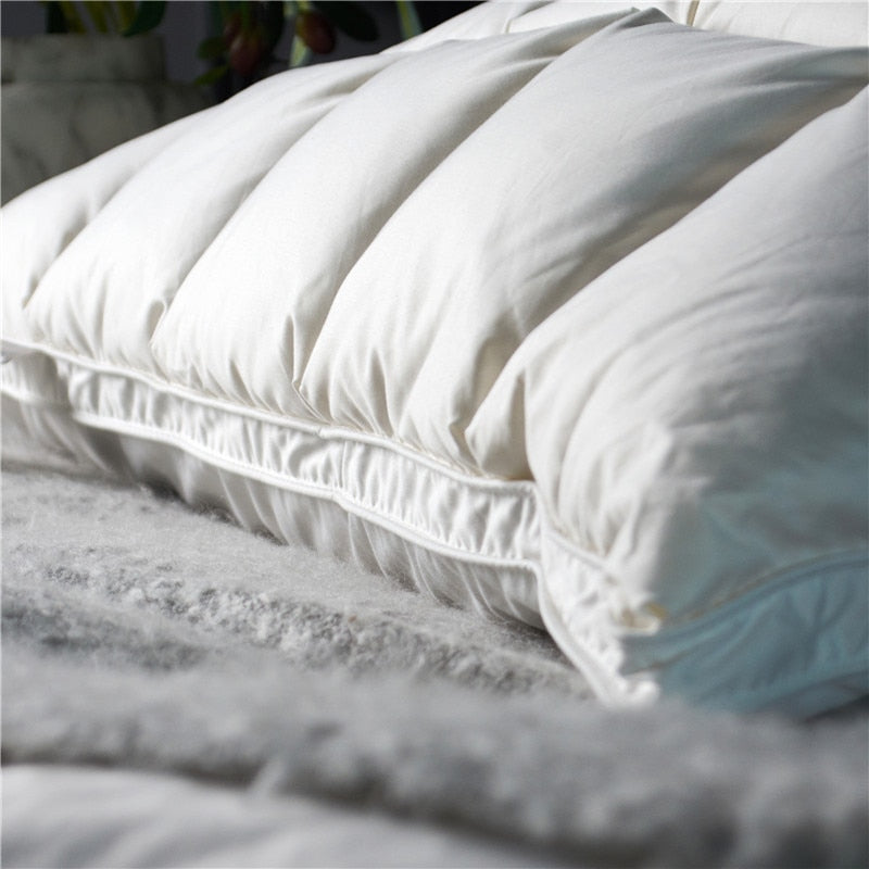 Aura Premium Natural Goose Down Pillow Set(Pair) Duvet Cover Set - Venetto Design Venettodesign.com