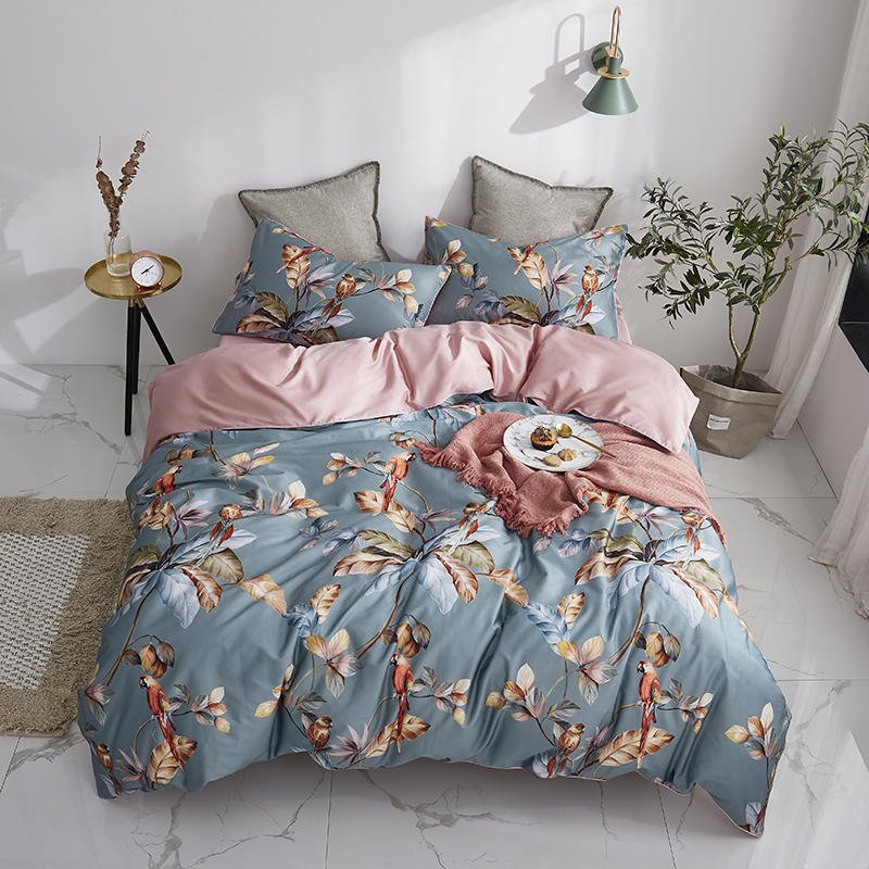 Fabia Botanical Ultra Soft Egyptian Cotton Duvet Cover Set Duvet Cover Set - Venetto Design Venettodesign.com