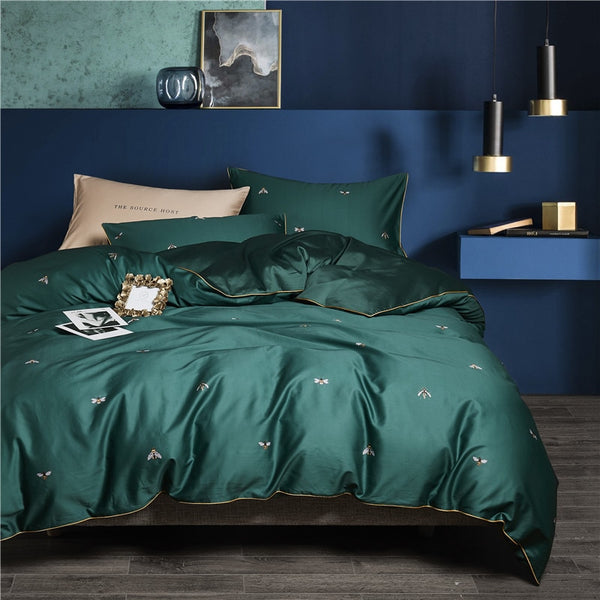 Tullia Ultra Soft Egyptian Cotton Duvet Cover Set Duvet Cover Set - Venetto Design Queen / Flat Sheet / 4 Pieces Venettodesign.com