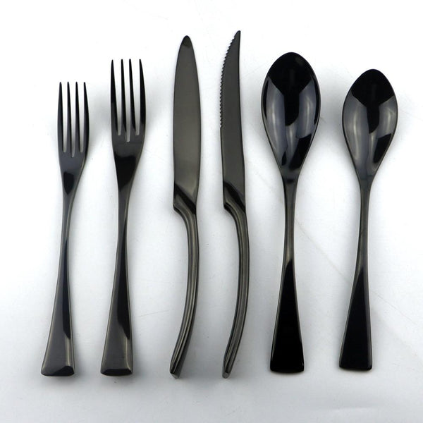 Jet Black Cutlery Full Set Cutlery - Venetto Design Venettodesign.com