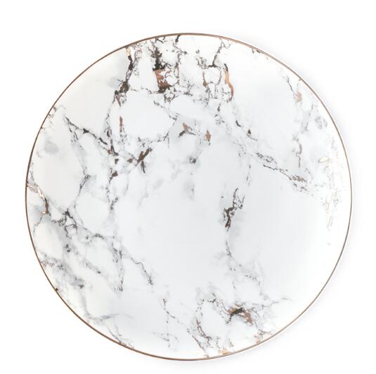 Giotto Marble Plate Plate - Venetto Design Set of 4 White Color / 20cm (8") Venettodesign.com