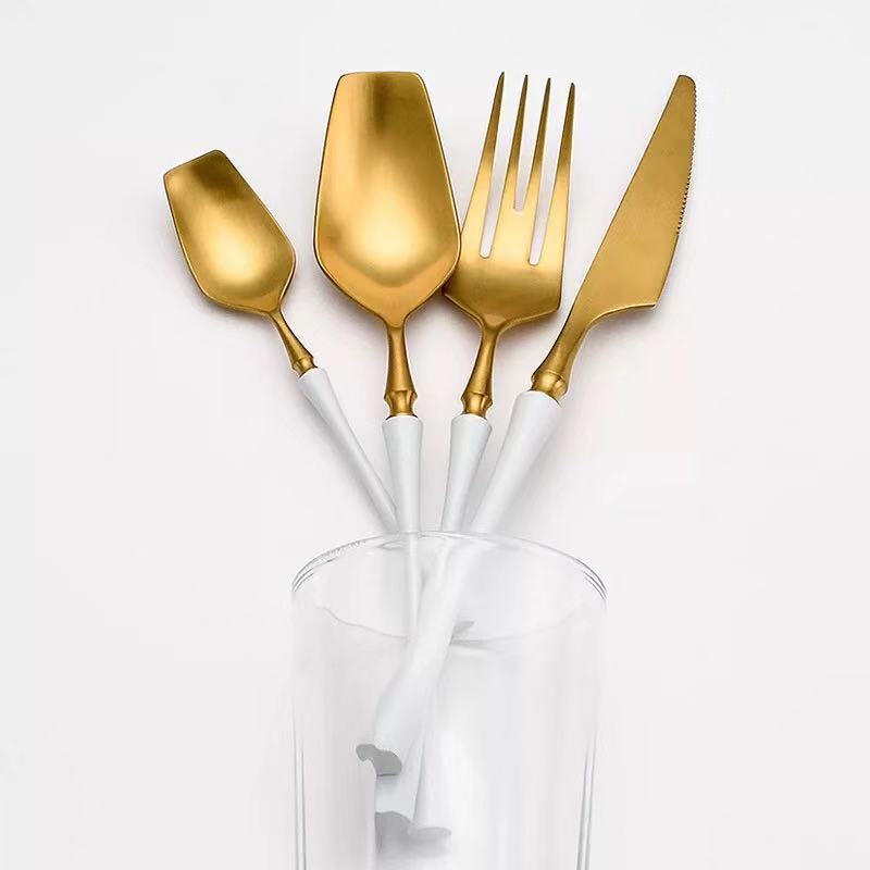 Venice White Gold cutlery Set Cutlery - Venetto Design Venettodesign.com