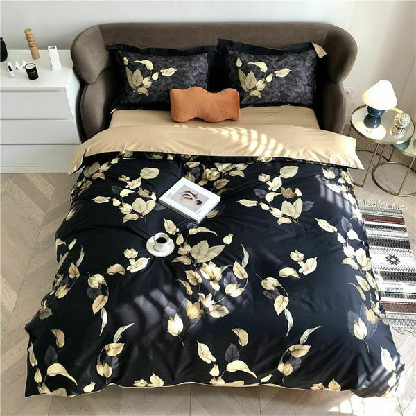 Flavia Botanical Ultra Soft Egyptian Cotton Duvet Cover Set Duvet Cover Set - Venetto Design Venettodesign.com